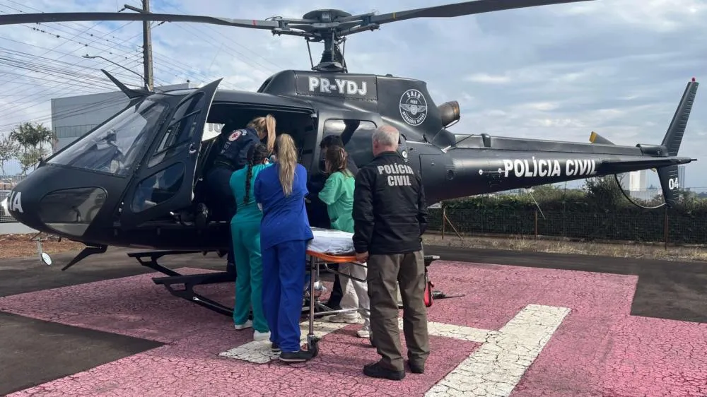 Aeronave da Polícia Civil transfere paciente com AVC de Maravilha para Chapecó em apenas 20 minutos